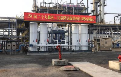 向二十大献礼|pg麻将胡了氢提纯项目建成调试